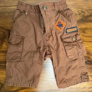 Oshkosh B’Gosh Browns Cargo Pocket Pants Elastic Waist Baby Boys Size 3-6 Months